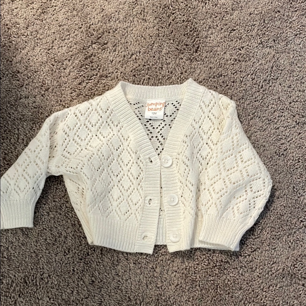 Cream Knit Baby Cardigan